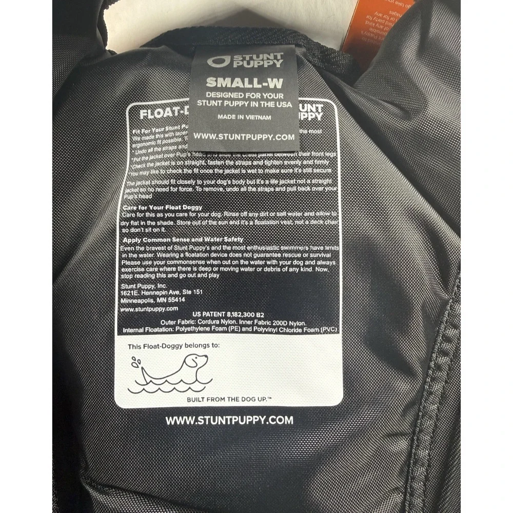 Stunt Puppy Float Doggy Life Jacket, Ergonomic Dog Life Vest/Small-Wide